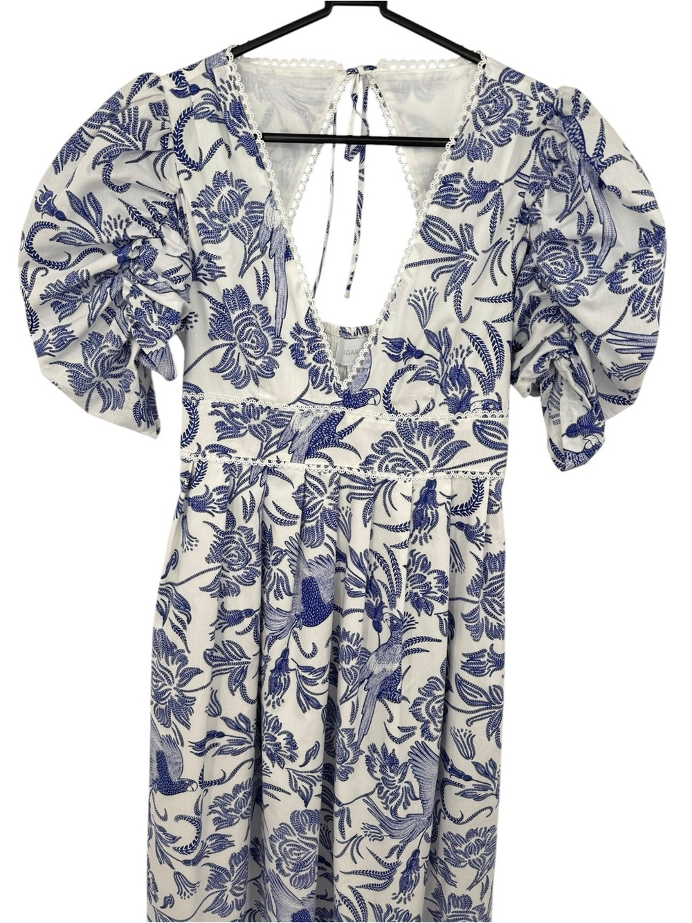 Sugarlips Jaylene Pleated Maxi Dress Virda Floral Bird S - Picture 2 of 7